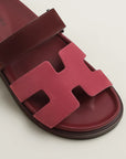 Hermès Chypre Sandals Rose Pinson / Marron Palissandre