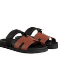 Hermès Men’s Chypre Sandals Rouge Sépia / Noir