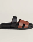 Hermès Men’s Chypre Sandals Rouge Sépia / Noir