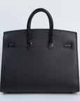 HERMÈS Birkin Faubourg 20 Sellier Midnight Black
