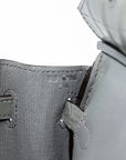 HERMÈS Birkin 25 Matte Alligator Gris Ciment
