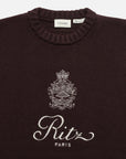 Frame X Ritz Unisex Cashmere Sweater in Bordeaux.