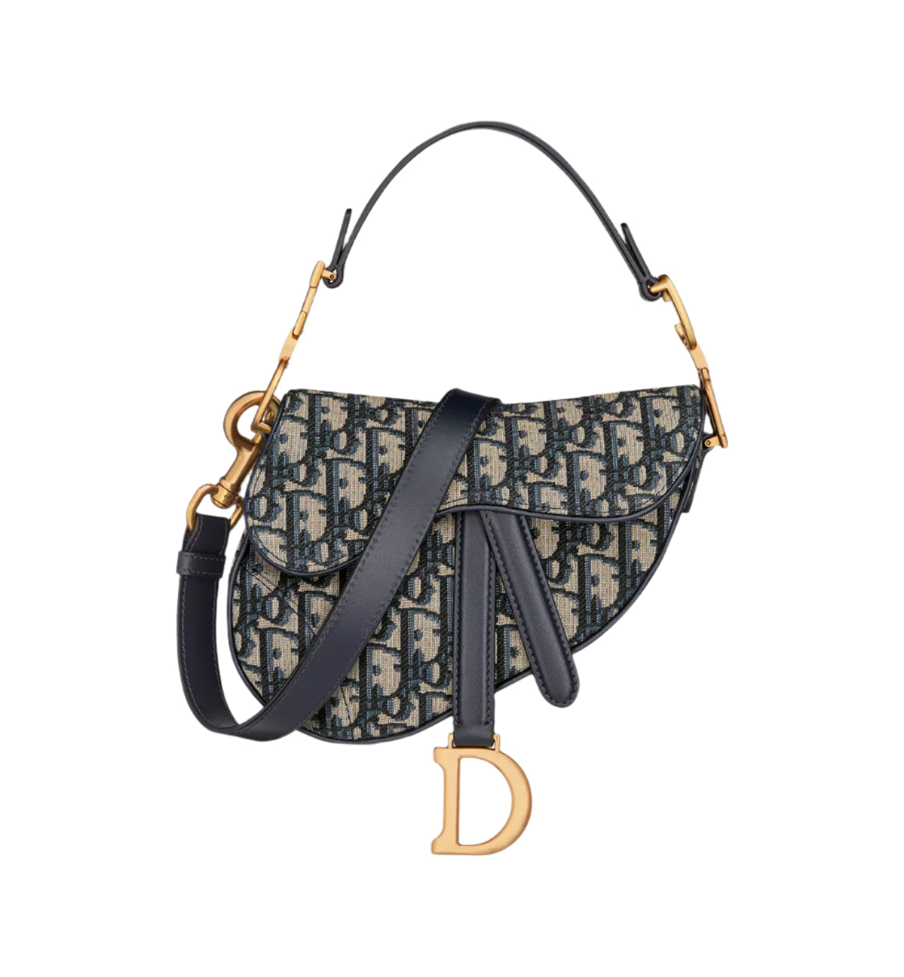 Dior Mini Saddle Bag With Strap.