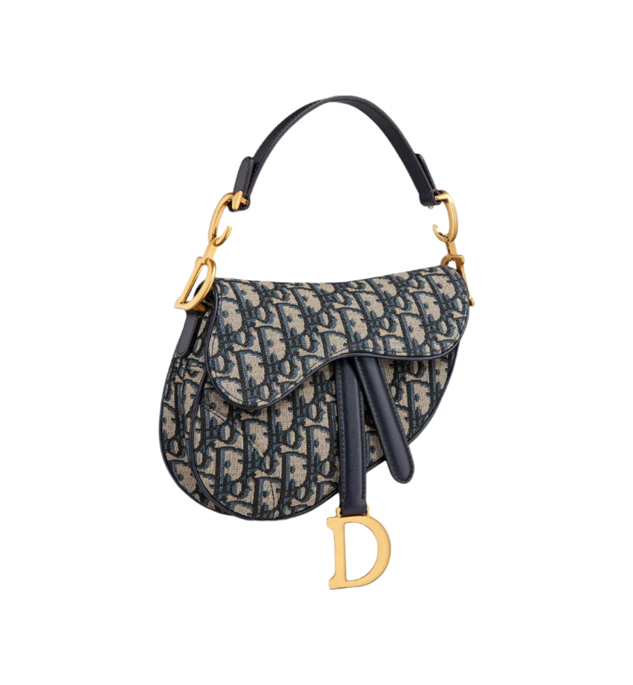 Dior Mini Saddle Bag With Strap.