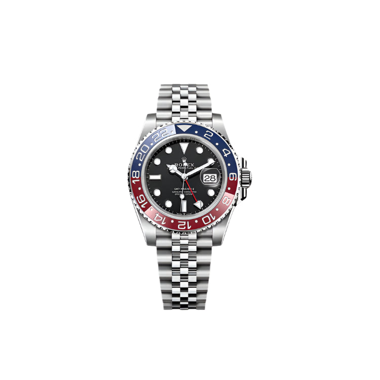 Rolex GMT-Master II Oyster, 40 mm, Oystersteel Reference 126710BLRO.