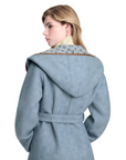 Louis Vuitton Reversible Signature Hooded Wrap Coat