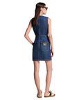 Louis Vuitton Button Front Washed Denim Dress