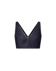 Louis Vuitton Denim V-Neck Crop Top