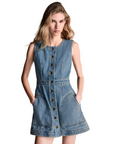 Louis Vuitton Button Front Denim Dress