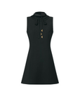 Louis Vuitton Pleat Collar Fitted Dress
