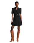 Louis Vuitton Short-Sleeved Tailored Wrap Dress
