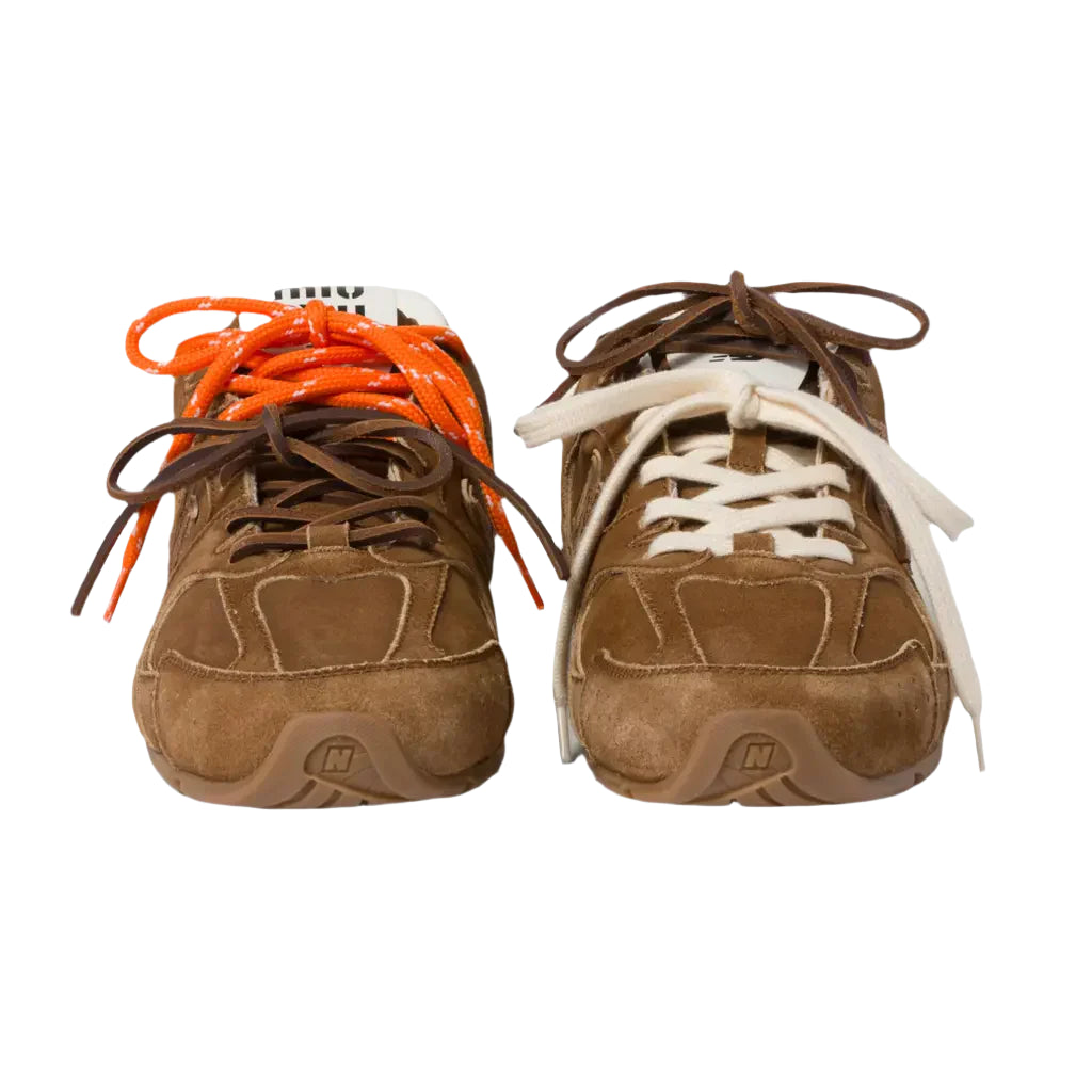 New Balance X Miu Miu 530 SL suede sneakers.