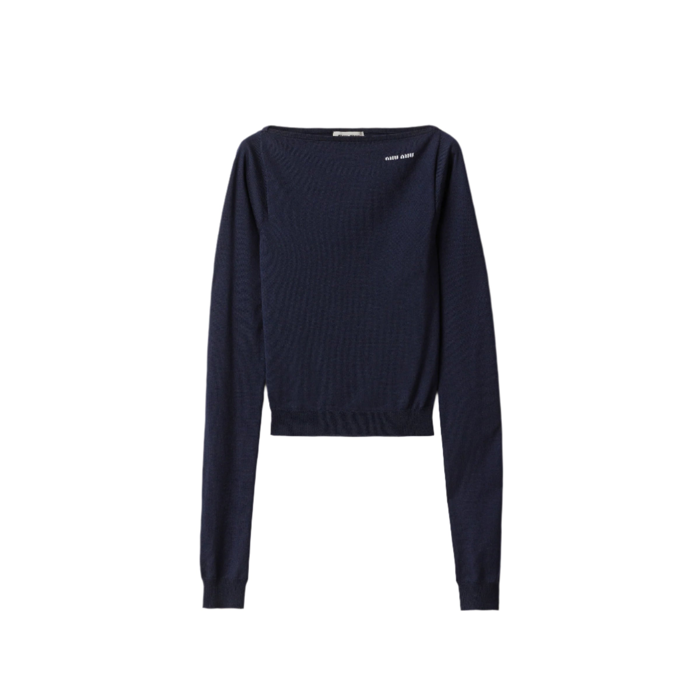 Miu Miu Wool Boat Neck Sweater.