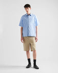 Prada Short Sleeved Stretch Cotton Shirt.
