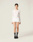 Miu Miu Ribbed Knit Jersey Dress.