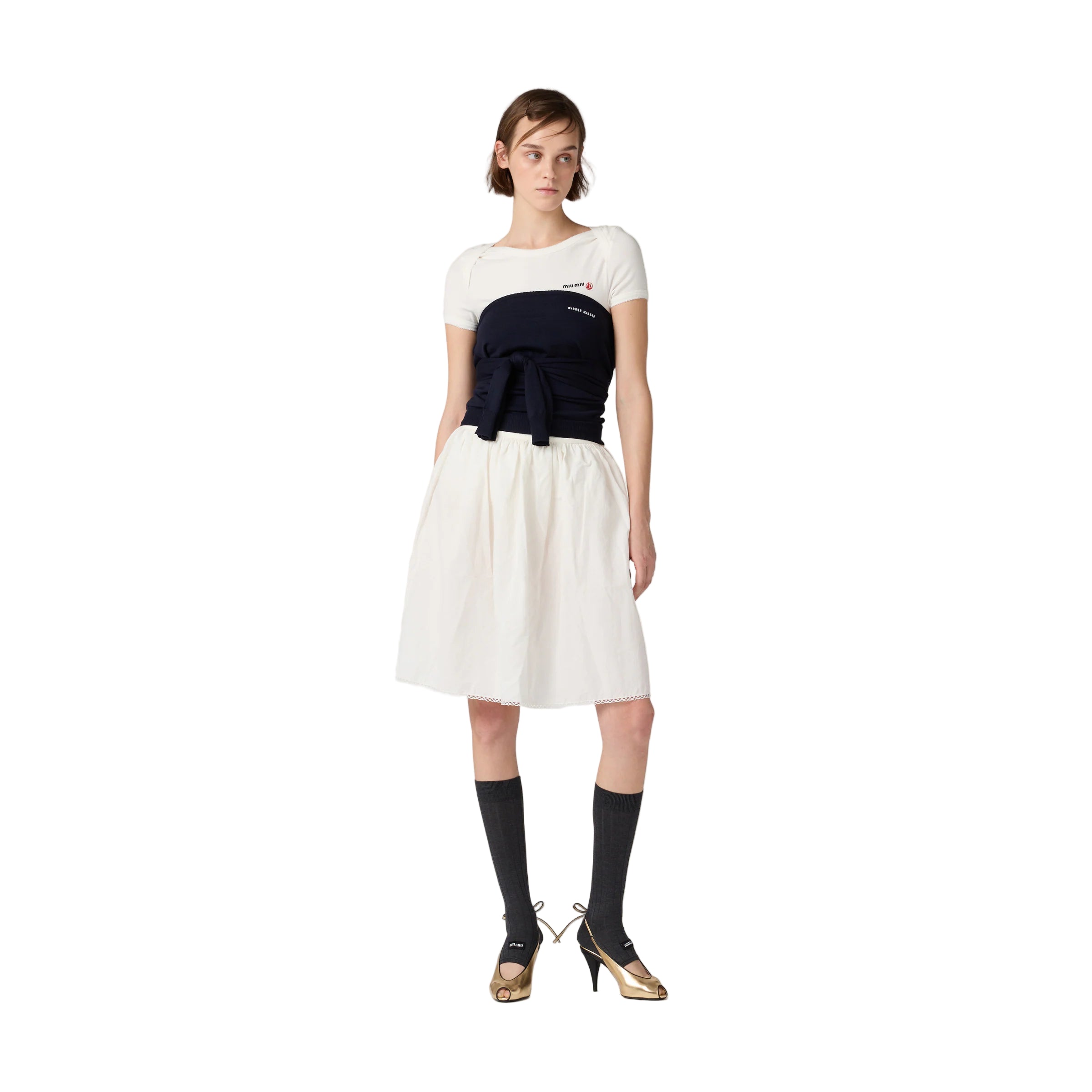 Petit Bateau X Miu Miu stretch jersey bodysuit.