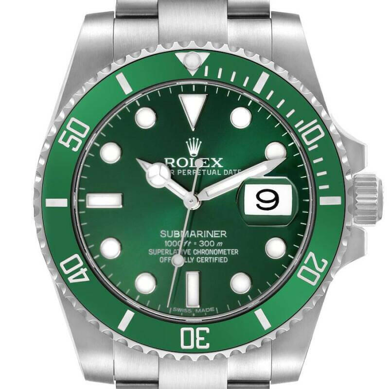 Rolex Submariner Date 116610Lv Hulk Green Dial Oyster Perpetual 40Mm Oystersteel.