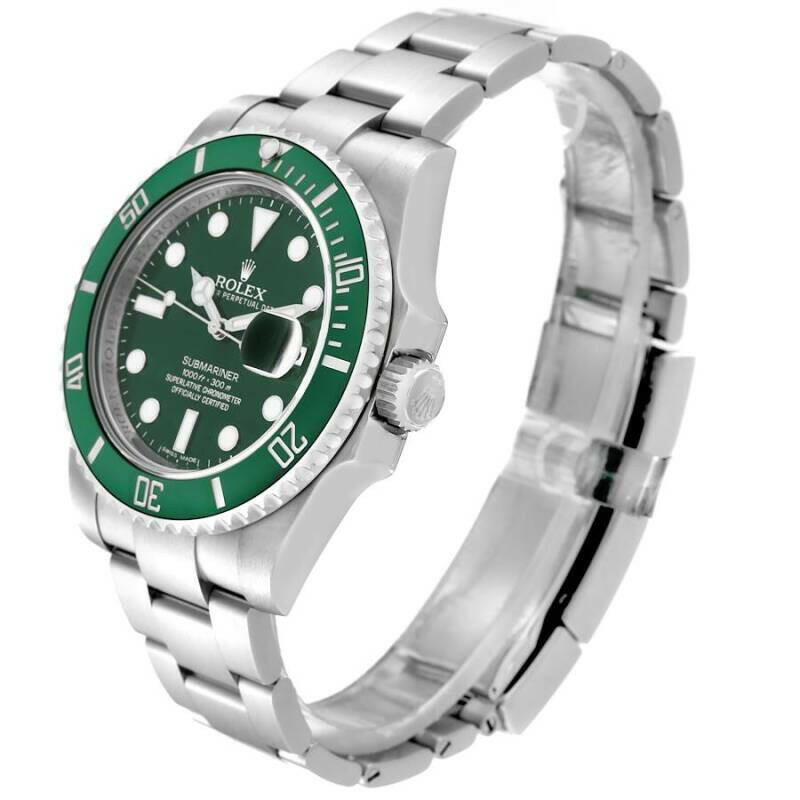 Rolex Submariner Date 116610Lv Hulk Green Dial Oyster Perpetual 40Mm Oystersteel.