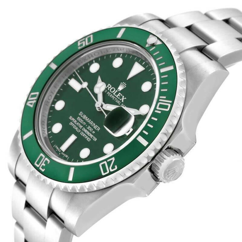 Rolex Submariner Date 116610Lv Hulk Green Dial Oyster Perpetual 40Mm Oystersteel.