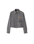 miumiu Cropped chambray shirt.