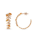 LEAF HOOP EARINGS