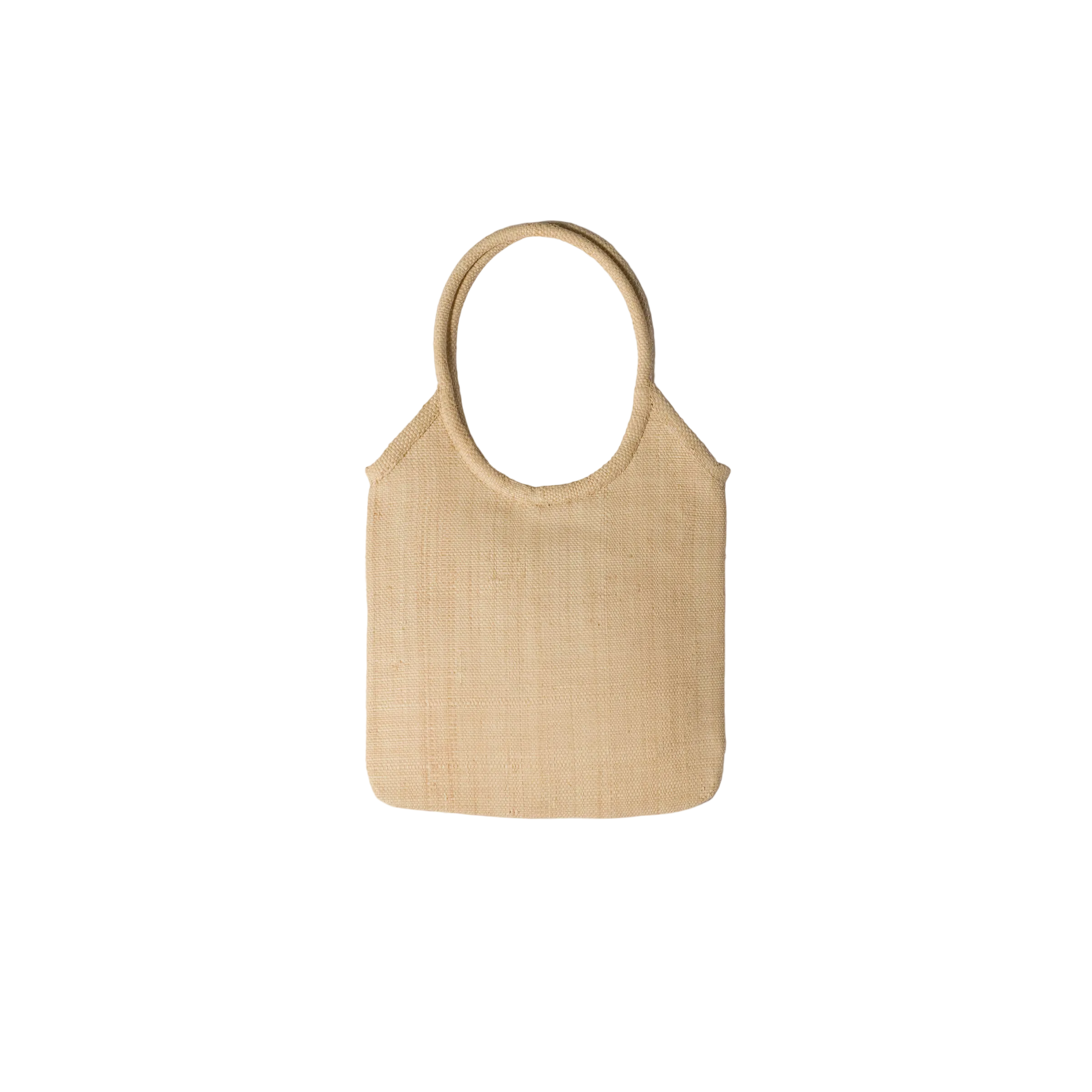 Beige handbag on a beige background