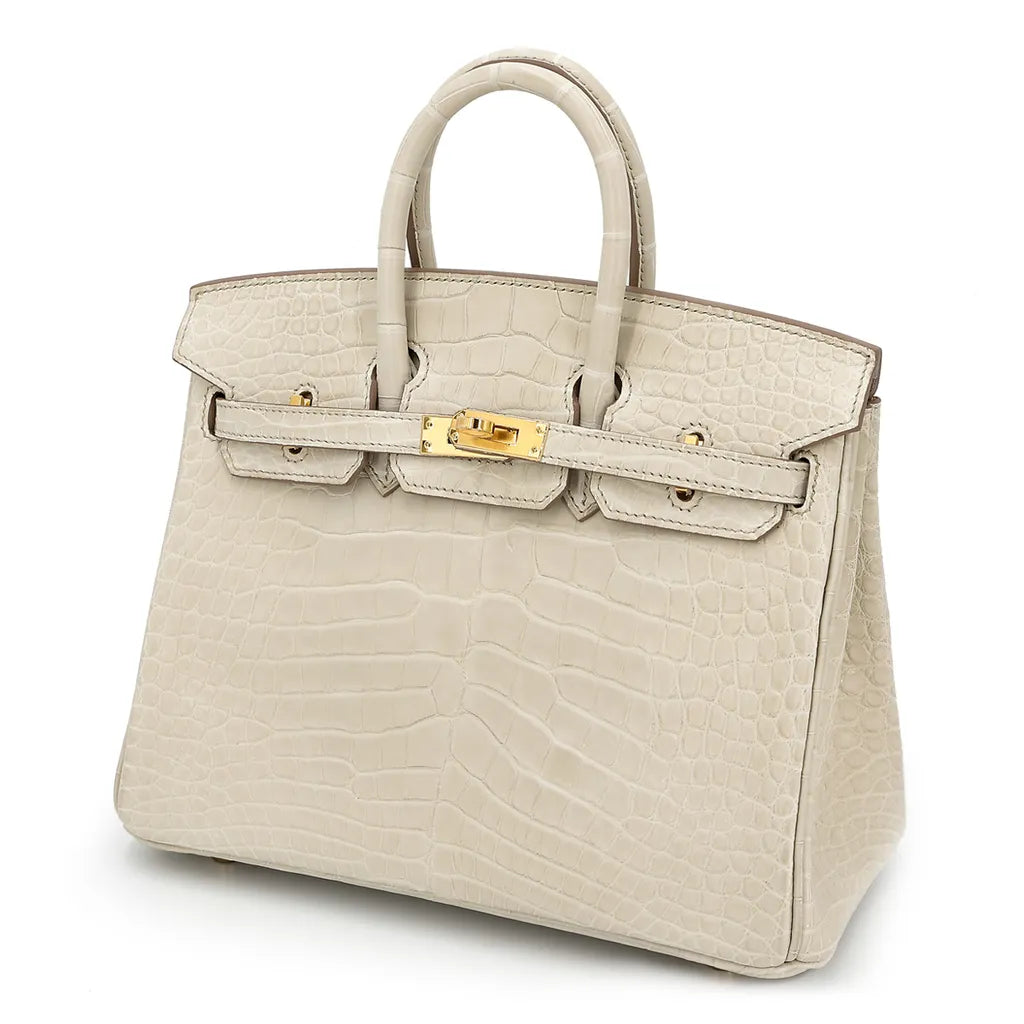Hermès Birkin 25 Beton Matte Alligator.