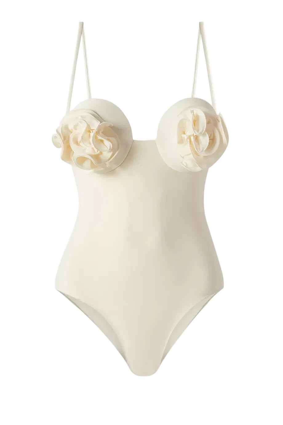 Magda Butrym 3D Flower Retro Bustier One-piece Swimsuit in