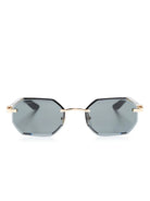 Cartier Eyewear geometric rimless sunglasses.