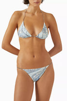 Pucci Orchidee-print Bikini Briefs Blue front