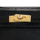 Hermès Mini Kelly II Black Lizard Ghw.
