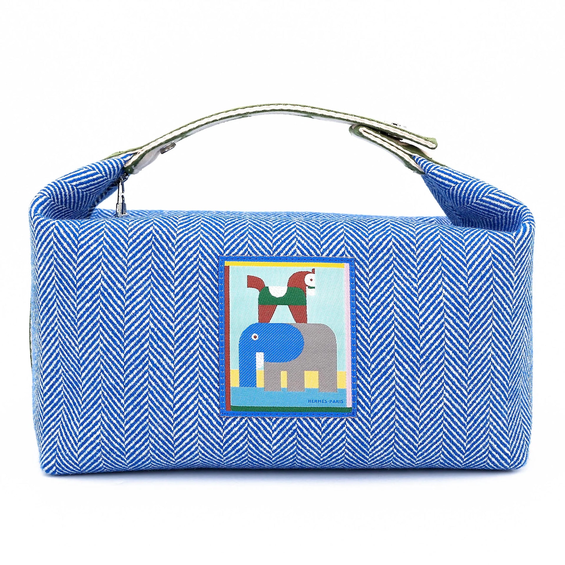 noriko0908nn　HERMES　ノベルティトートバッグ　ブルー Hermès Bride-a-Brac Blue Canvas – Coco Et Loco