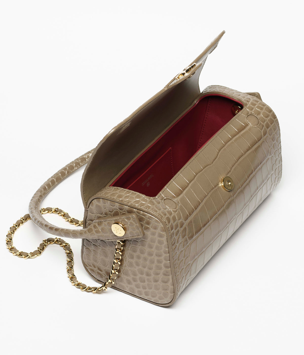 Chanel Clutch With Chain Dark Khaki