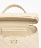 Chanel Vanity With Chain Beige