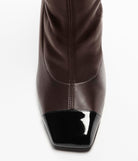 Chanel Thigh High Boots Dark Brown & Black