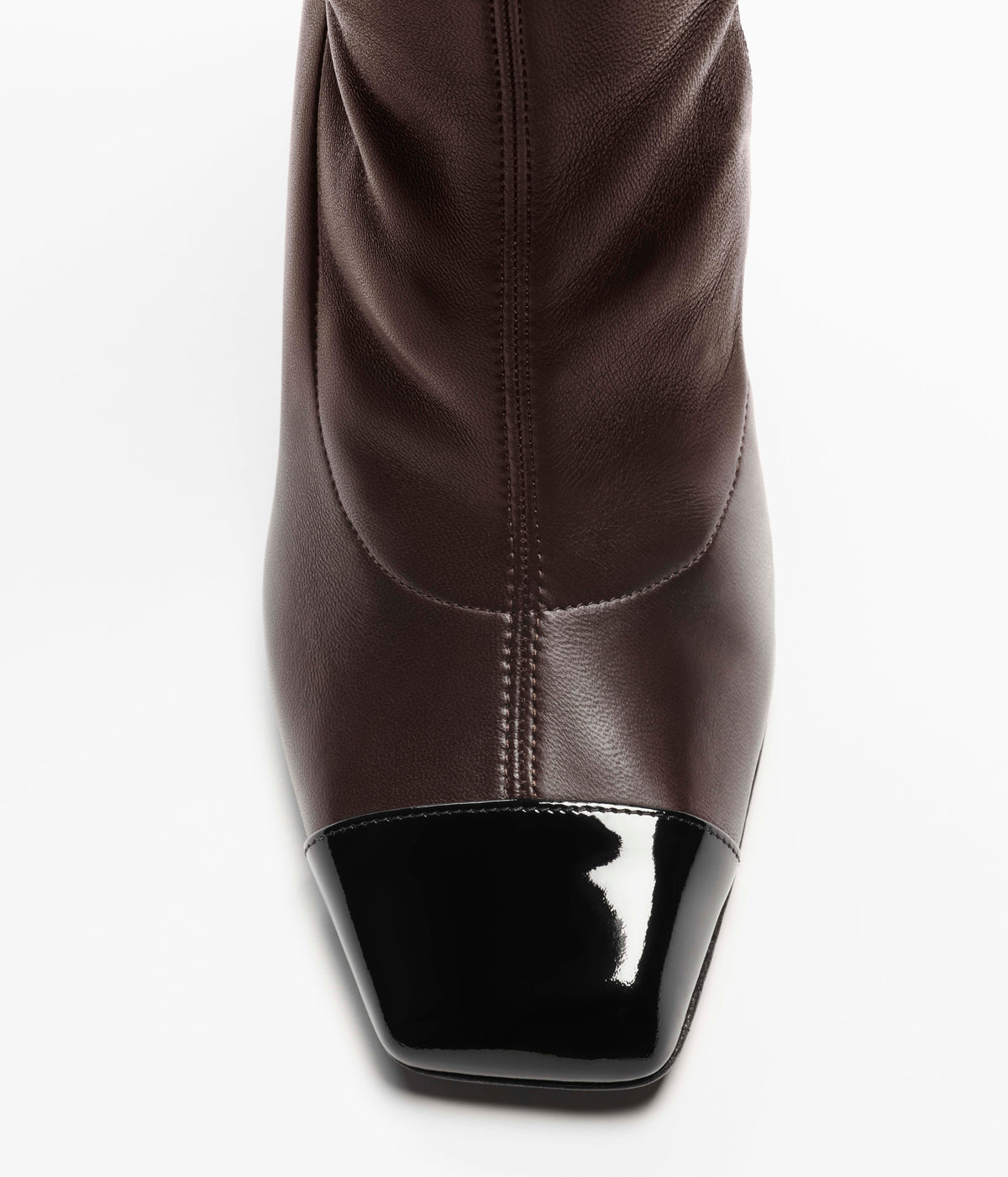 Chanel Thigh High Boots Dark Brown & Black