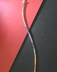 Rainbow Tennis Bracelet in 18kt whiten gold