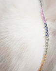 Rainbow Tennis Bracelet in 18kt whiten gold