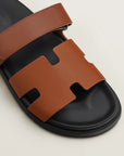 Hermès Men’s Chypre Sandals Gold