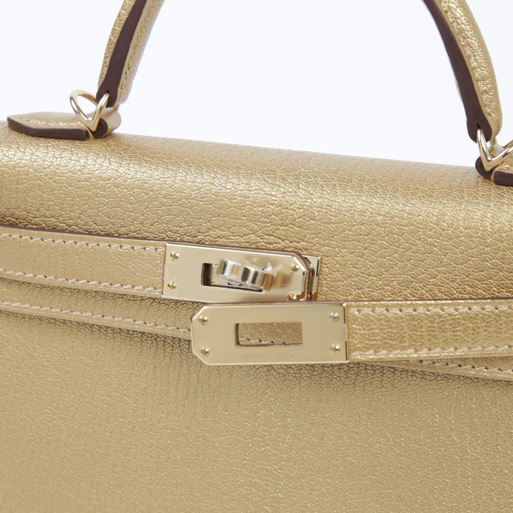 Hermès Mini kelly II Dore