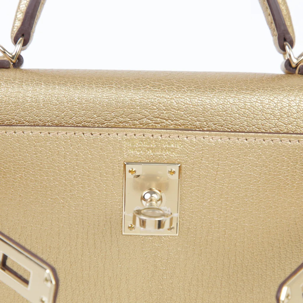 Hermès Mini kelly II Dore