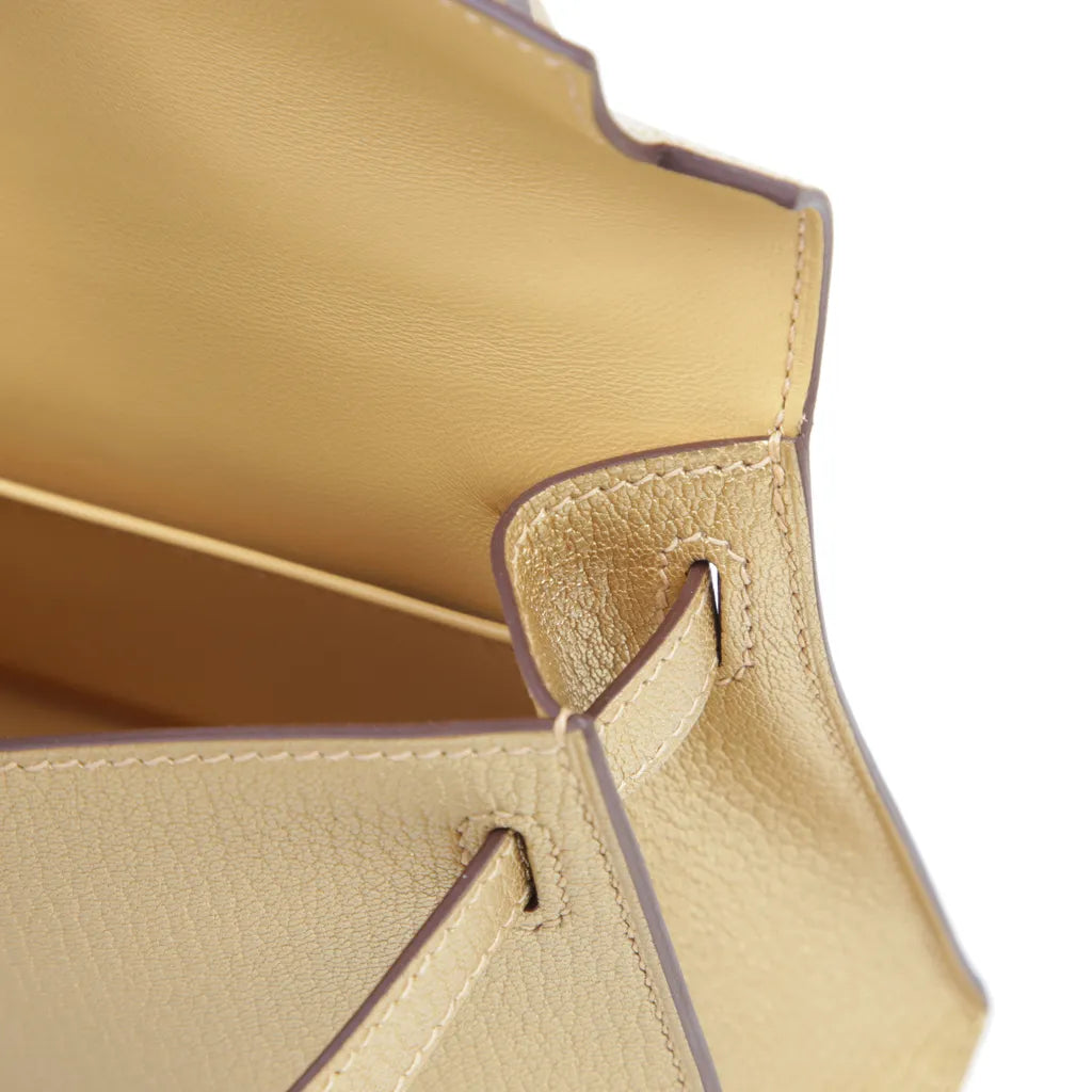 Hermès Mini kelly II Dore