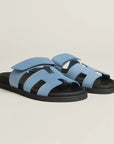 Hermès Chypre Sandals Bleu Jean