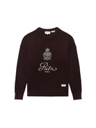 Frame X Ritz Unisex Cashmere Sweater in Bordeaux.