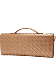 Bottega Veneta Bronze Metallic Andiamo Clutch