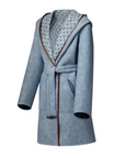 Louis Vuitton Reversible Signature Hooded Wrap Coat