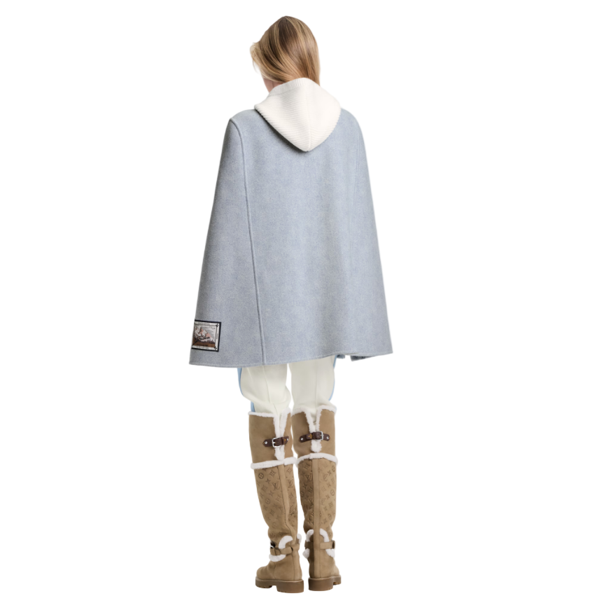 Louis Vuitton Denim-Effect Double Face Cape