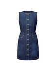 Louis Vuitton Button Front Washed Denim Dress