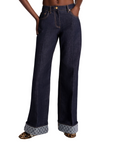 Louis Vuitton Cuffed Hem Flared Jeans