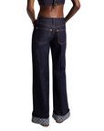 Louis Vuitton Cuffed Hem Flared Jeans